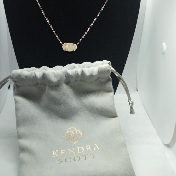 Kendra Scott Elisa goldstone Drusy necklace - Picture 3 of 4